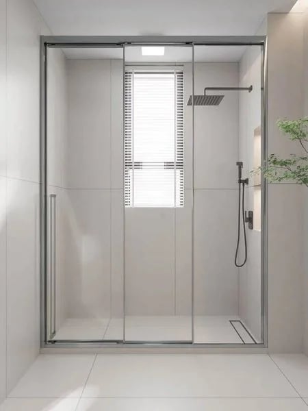 Душевая дверь в нишу Veconi Premium Prato 300 CH-R 130, профиль матовый хром, стекло прозрачное