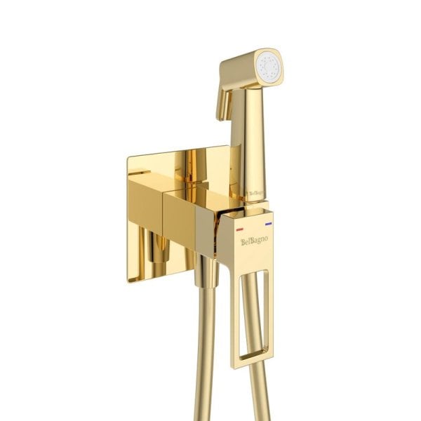 Гигиенический душ BelBagno Luce LUC-HGN-ORO, со смесителем, золото