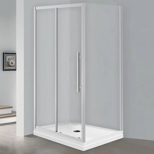 Душевой уголок Esbano Flex ESF-108PS-C 100х80 см, профиль хром, стекло прозрачное