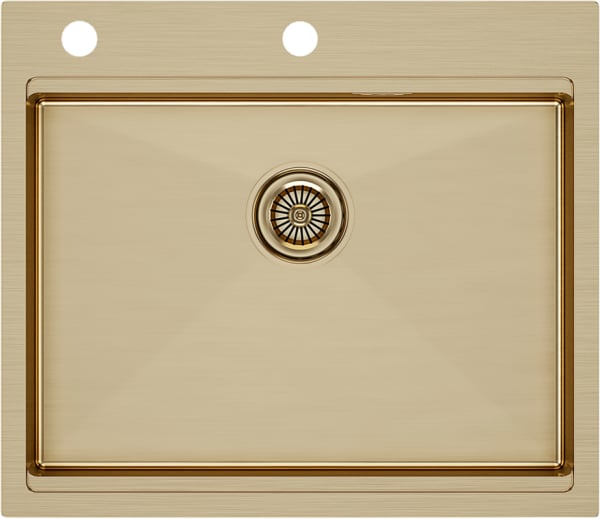 Мойка кухонная Paulmark Kroner-Pro PM705951-BG брашированное золото