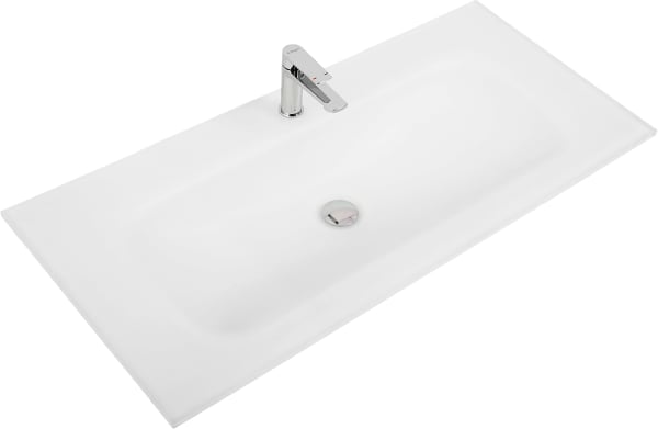 Мебельная раковина BelBagno BB1010/465-LV-VTR-BO матовая белая