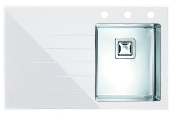 Мойка кухонная Alveus Crystalix 10 R, белое стекло