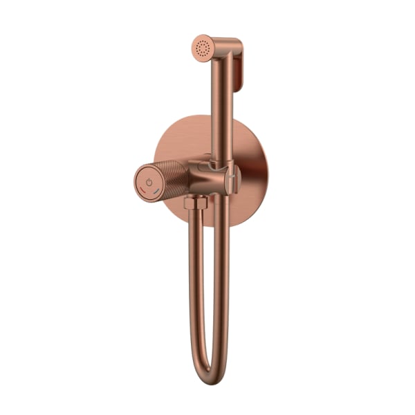 Гигиенический душ Boheme Tech 157-CB со смесителем, С ВНУТРЕННЕЙ ЧАСТЬЮ, copper brushed