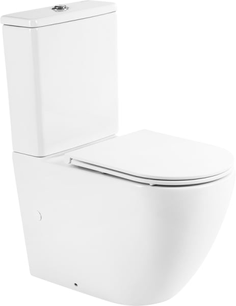 Унитаз-компакт напольный BelBagno Sfera-r BB2141CPR BB870SC с микролифтом, безободковый, глянцевый б