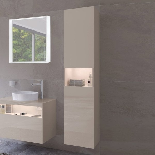 Шкаф-пенал для ванной Keuco Stageline 32831 R, кашемир, с подсветкой