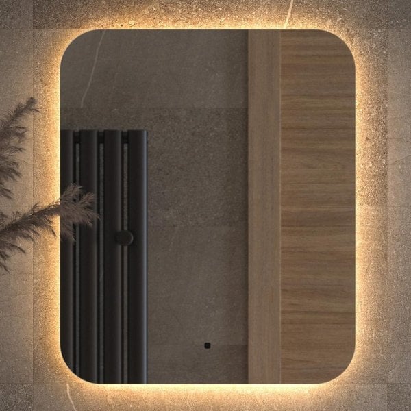 Зеркало Defesto Opti DF 2813R 50х60 с LED-подсветкой, 3000К, инфракрасный выключатель
