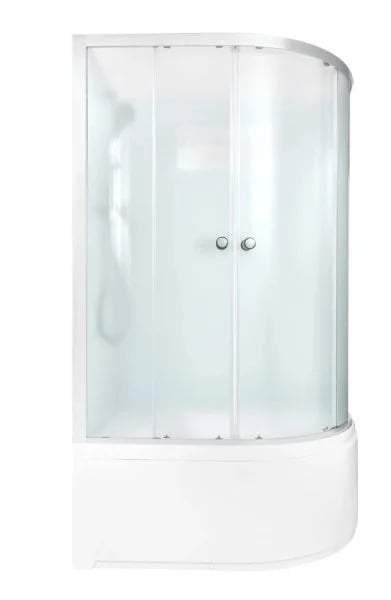 Душевая кабина DTO D120L 120х80, высокий поддон, профиль хром, стекло матовое