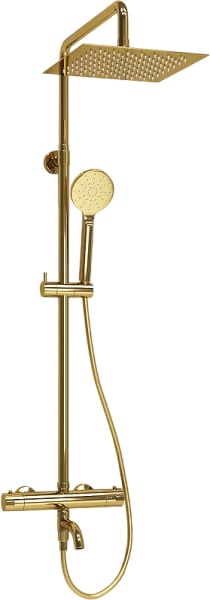 Душевая стойка Wasserkraft Sauer A188.256.207.PG Thermo, с термостатом, золото