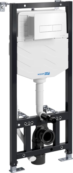 Система инсталляции для унитазов Wasserkraft Aller 10TLT.010.ME.WH03, с кнопкой смыва белой