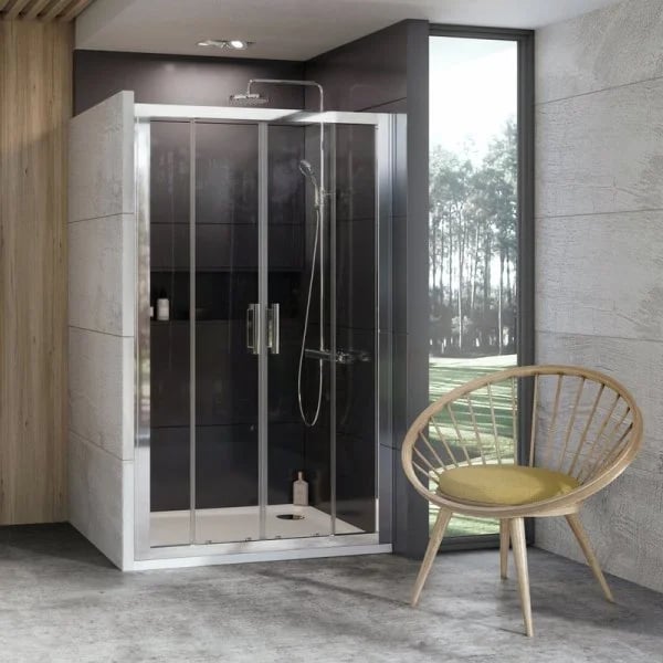 Душевая дверь в нишу Ravak 10° 10DP4-190 Transparent, профиль хром