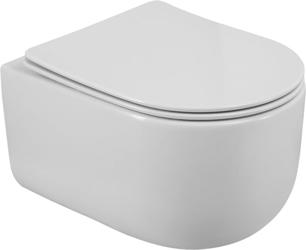 Унитаз подвесной BelBagno Soft BB084CH-TOR BB051SC с микролифтом, безободковый, белый