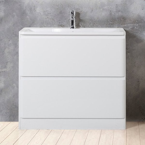 Тумба под раковину без столешницы BelBagno Albano 90 напольная, bianco lucido