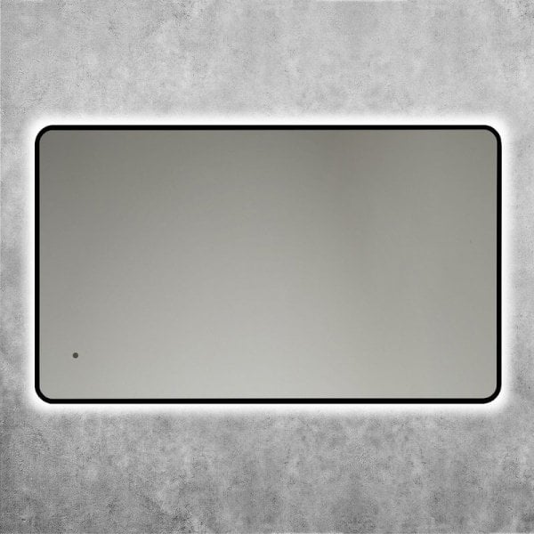 Зеркало Art&Max Siena S 60х100 черное, с LED-подсветкой, 6000К