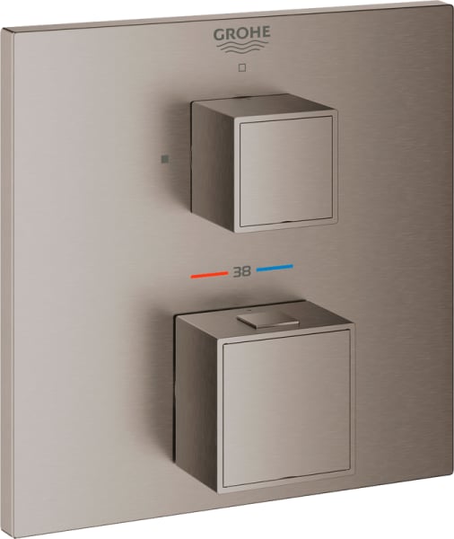 Термостатический смеситель встраиваемый Grohe Grohtherm Cube 24153AL0 для душа, темный графит