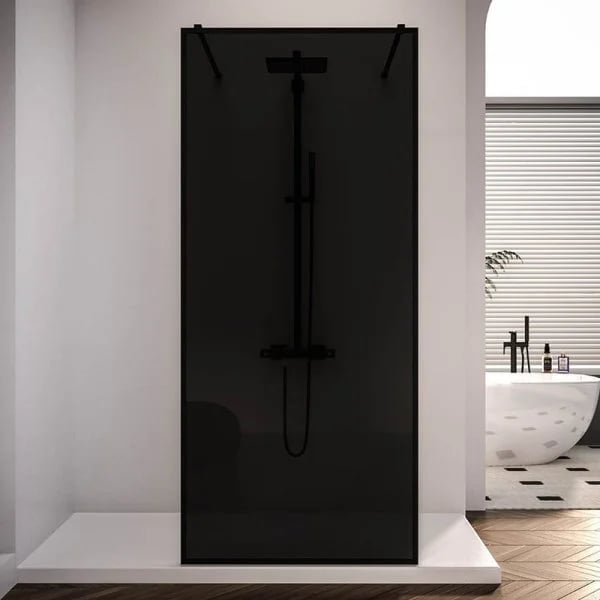 Душевая перегородка Veconi Korato KR90BB-110-11-C4 110 см, профиль черный, стекло тонированное черно