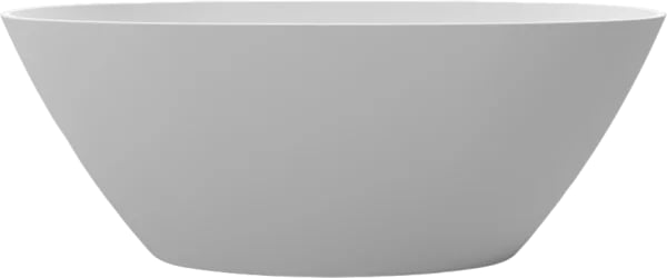 Ванна из искусственного камня WHITECROSS Onyx B 160x75 см, отдельностоящая, матовая белая, овальная,