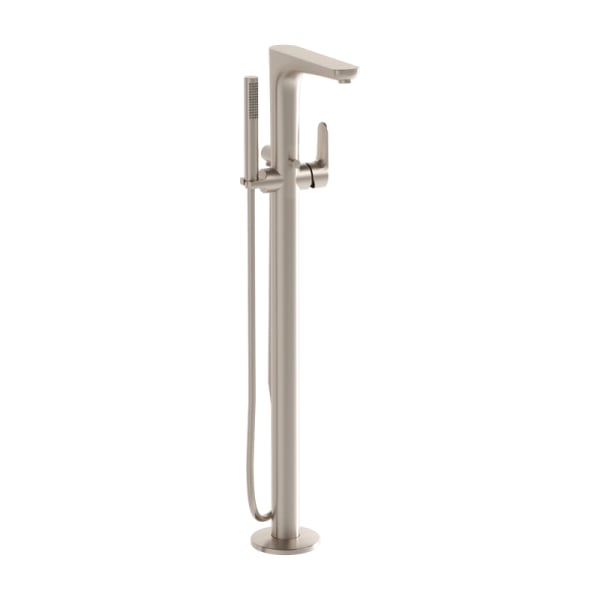 Напольный смеситель для ванны с душем VitrA Root Round A4274134EXP, брашированный никель
