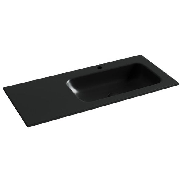 Мебельная раковина Ceramicanova Grace прямоугольная черная матовая 101 см CN7015MB