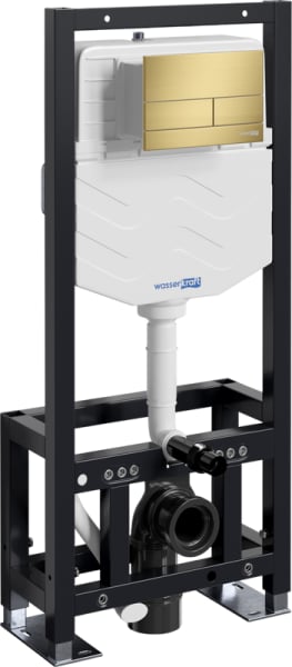 Система инсталляции для унитазов Wasserkraft Dill 61TLT.010.ME.MG04, с кнопкой смыва матовое золото