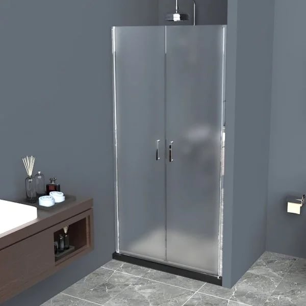 Душевая дверь в нишу BelBagno Uno B-2-90-P-Cr стекло рифленое