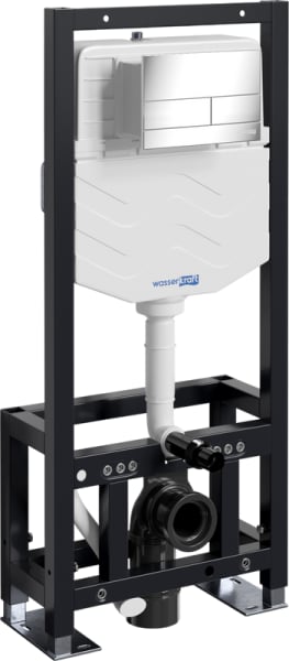 Система инсталляции для унитазов Wasserkraft Dill 61TLT.010.ME.CH04, с кнопкой смыва хром