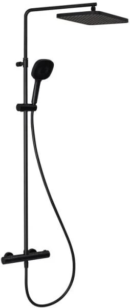 Душевая стойка Splendy Relax S RS208XTP36S3BM, с термостатом, черный матовый
