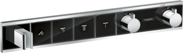 Термостатический смеситель встраиваемый Hansgrohe RainSelect 15357600, для душа, шлифованный черный 