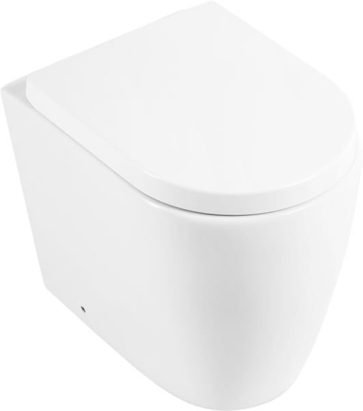 Унитаз приставной напольный BelBagno Marino BB105CBR сиденье BB865SC с микролифтом, безободковый, гл