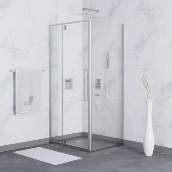Душевой уголок RGW Stilvoll SV-03+90 см (89-92)x90x200 профиль хром, стекло прозрачное