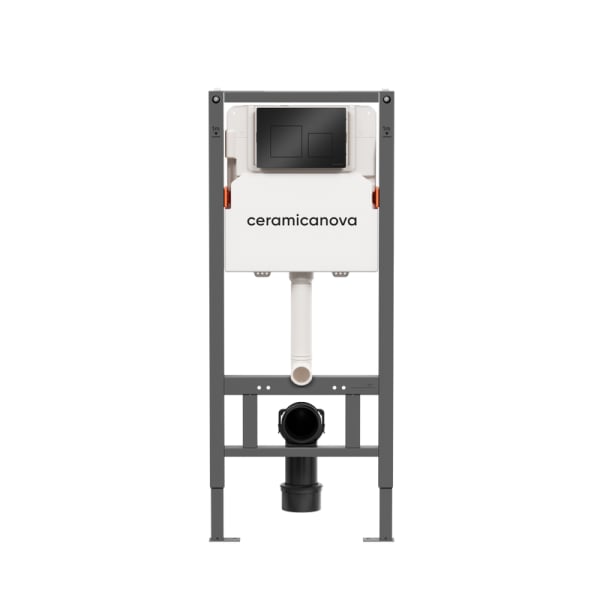 Система инсталляции для унитазов Ceramicanova Balance CN121002MB, кнопка Square матовый черный