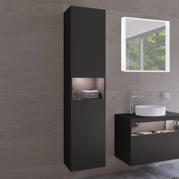 Шкаф-пенал для ванной Keuco Stageline 32831 L, вулканит, с подсветкой