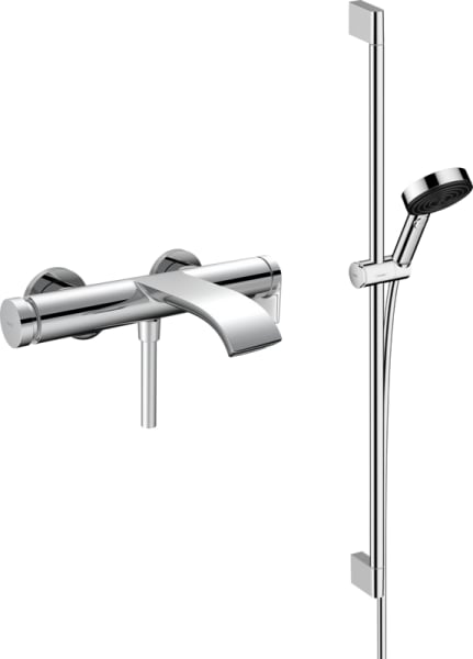 Смеситель для ванны с душем Hansgrohe Vivenis 75420000, + Душевой гарнитур Hansgrohe Pulsify Relaxat