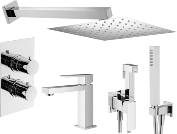 Комплект для ванной Plumberia Selection Tag KITZTGT18QCR53 С ВНУТРЕННЕЙ ЧАСТЬЮ, хром