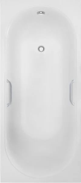 Ванна из литьевого мрамора Delice Dolce 170х80 см, пристенная с ручками хром