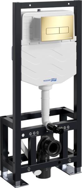 Система инсталляции для унитазов Wasserkraft Dill 61TLT.010.ME.PG03, с кнопкой смыва золото