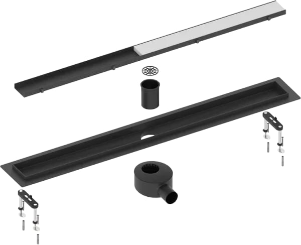 Душевой трап (лоток) Timo Drain Systems DS230209/03 900 двусторонняя панель plate под плитку, черный