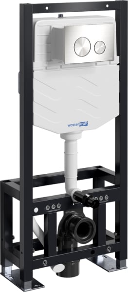 Система инсталляции для унитазов Wasserkraft Dill 61TLT.010.ME.BN02, с кнопкой смыва никель