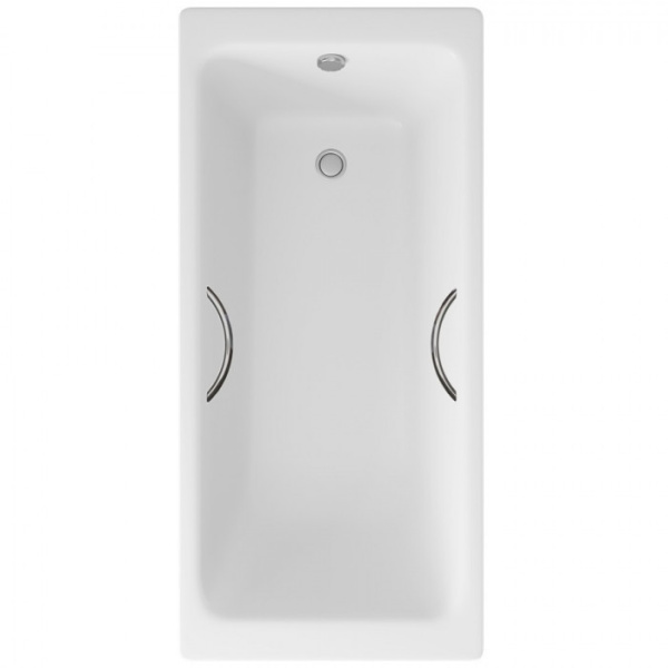 Чугунная ванна Delice Parallel 180х80 см, с ручками