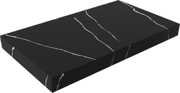 Столешница в ванную под раковину Armadi Art Flat Nero Marquina 80 с кронштейнами
