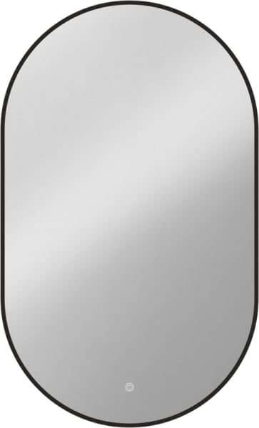 Зеркало Art&Max Torino Nero 60х100 черное, с LED-подсветкой, 6000k