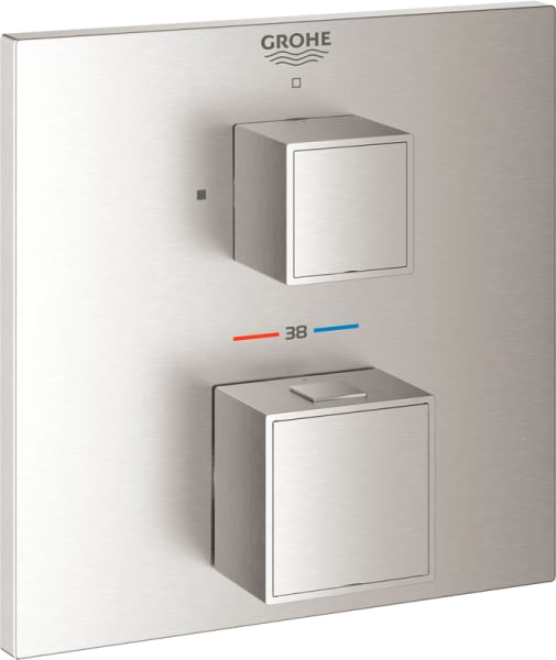 Термостатический смеситель встраиваемый Grohe Grohtherm Cube 24153DC0 для душа, суперсталь