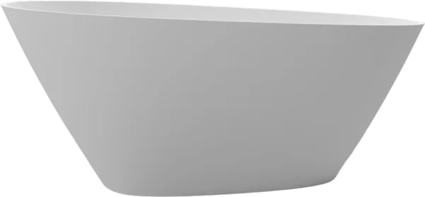 Ванна из искусственного камня WHITECROSS Spinel C 150x70 см, отдельностоящая, матовая белая, овальна
