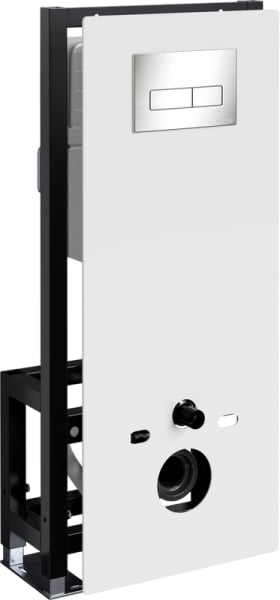 Система инсталляции для унитазов Wasserkraft Glan 66TLT.010.ME.WH.BN03, с кнопкой смыва никель