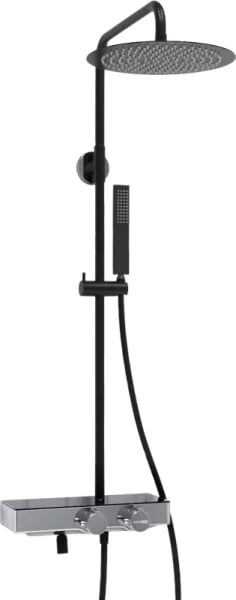 Душевая стойка Wasserkraft Abens 2000 A114.160.218.CB Thermo, с термостатом, черная