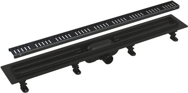 Душевой трап (лоток) AlcaPlast APZ10Black APZ10BLACK-950M, с решеткой и опорами