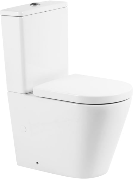 Унитаз-компакт напольный BelBagno Flay-r BB2149CPR BB865SC с микролифтом, безободковый, глянцевый бе