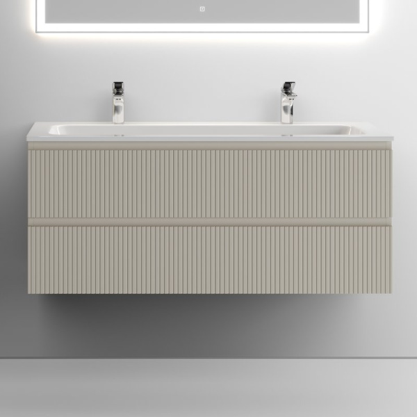 Тумба с раковиной Sancos Snob T 120 см, beige soft, раковина CN7016