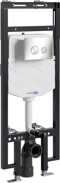 Система инсталляции для унитазов Wasserkraft Dinkel 58TLT.010.ME.BN01, с кнопкой смыва никель