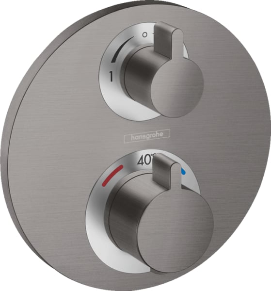 Термостатический смеситель встраиваемый Hansgrohe Ecostat S 15758340, для душа, шлифованный черный х
