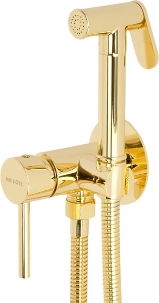 Гигиенический душ Migliore Fortis 31554 со смесителем, С ВНУТРЕННЕЙ ЧАСТЬЮ, золото